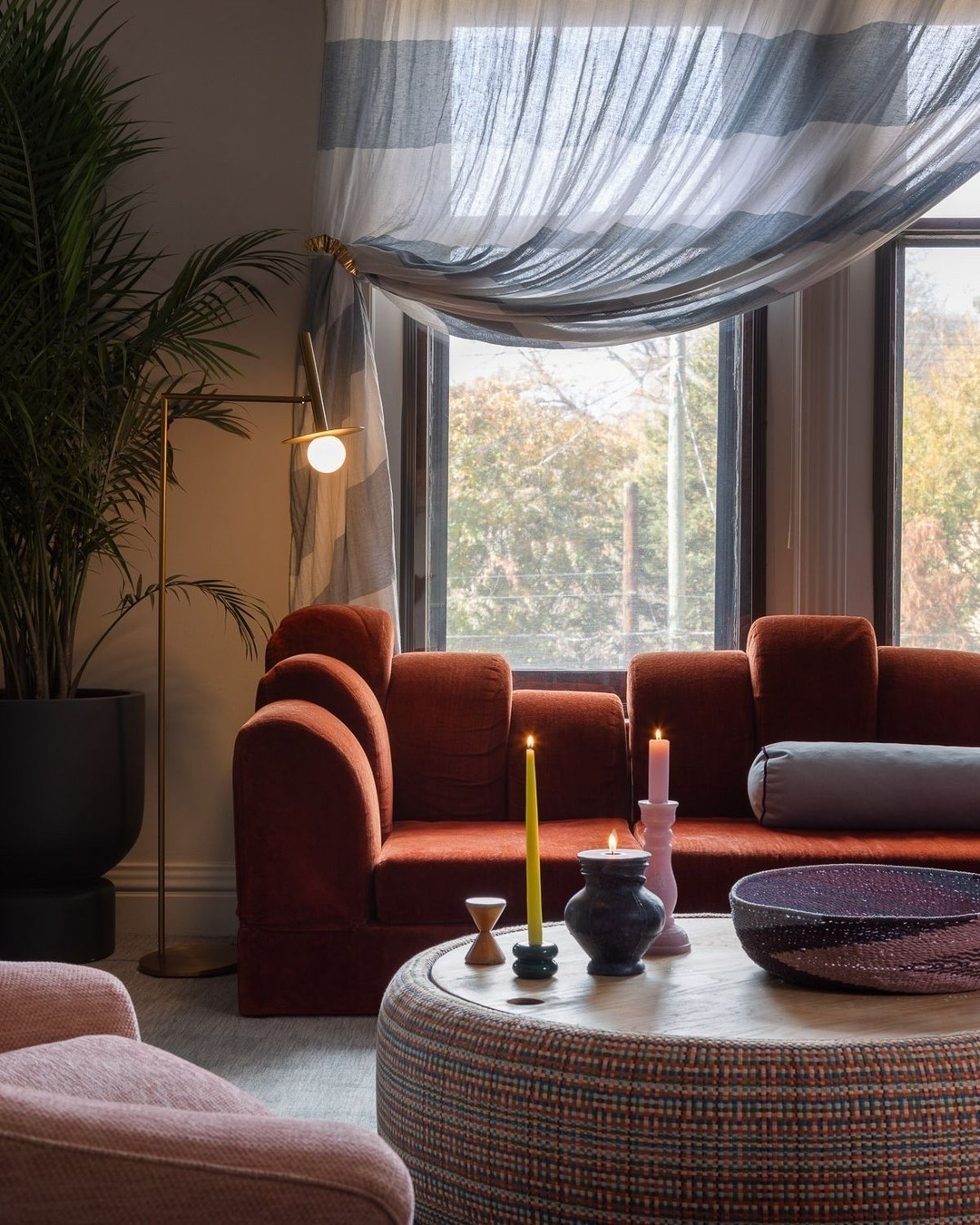 A room built on contrast: structured curves, softened color, and textiles that do the talking. Warm upholstery grounds the space while graphic drapery and sculptural forms keep it feeling intentional, not precious. This is what happens when comfort and character are given equal weight.

#BethanyAdamsInteriors #BAIStyle #CollectedInteriors #LayeredLiving #EclecticInteriors #ModernTraditional #DesignWithIntent #TimelessDesign #InteriorStyling #ThoughtfulDesign #RefinedLiving #ColorConfident #TextileDriven #HistoricHomes #LouisvilleInteriors #InteriorInspo #DesignDetails #ElevatedEveryday