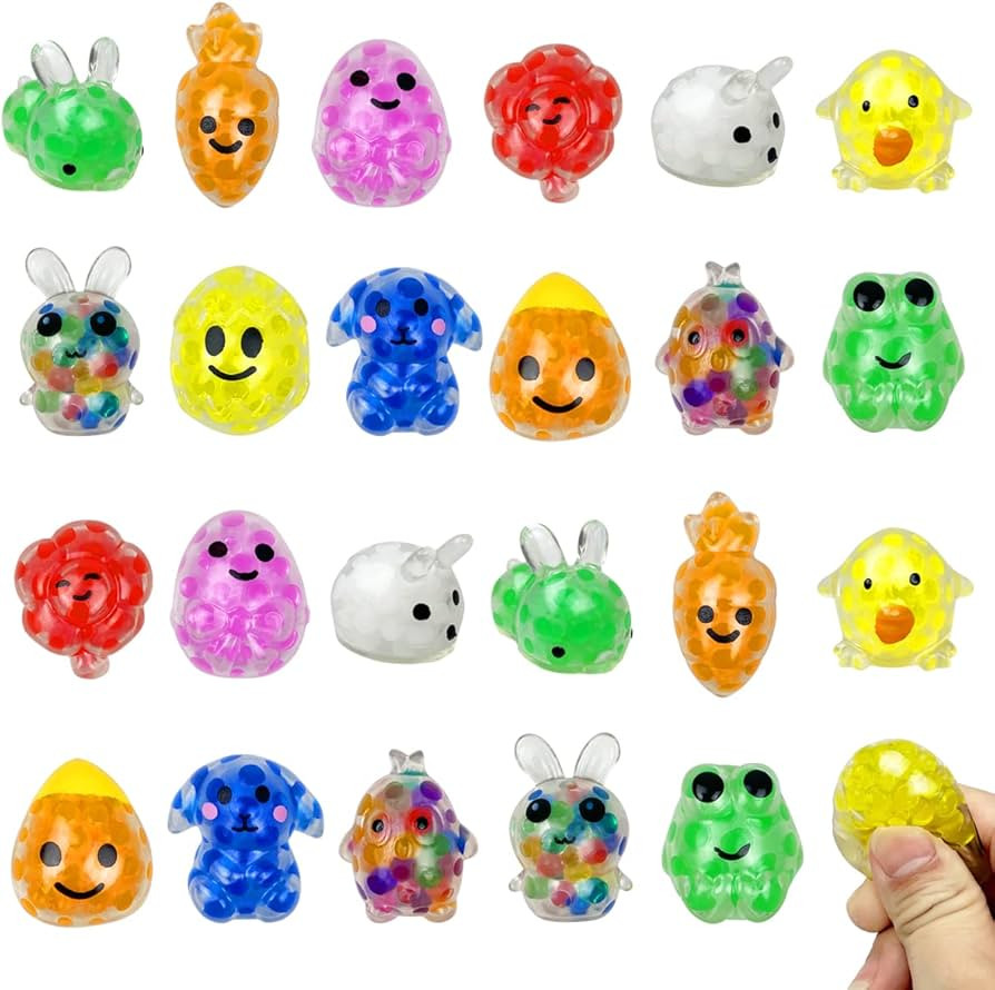 Anditoy 24 PCS Easter Mini Stress Balls Squishies Stress Relief Toys for Easter Basket Stuffers E... | Amazon (US)