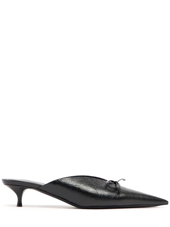 40mm Knife Bow leather mules | Luisaviaroma