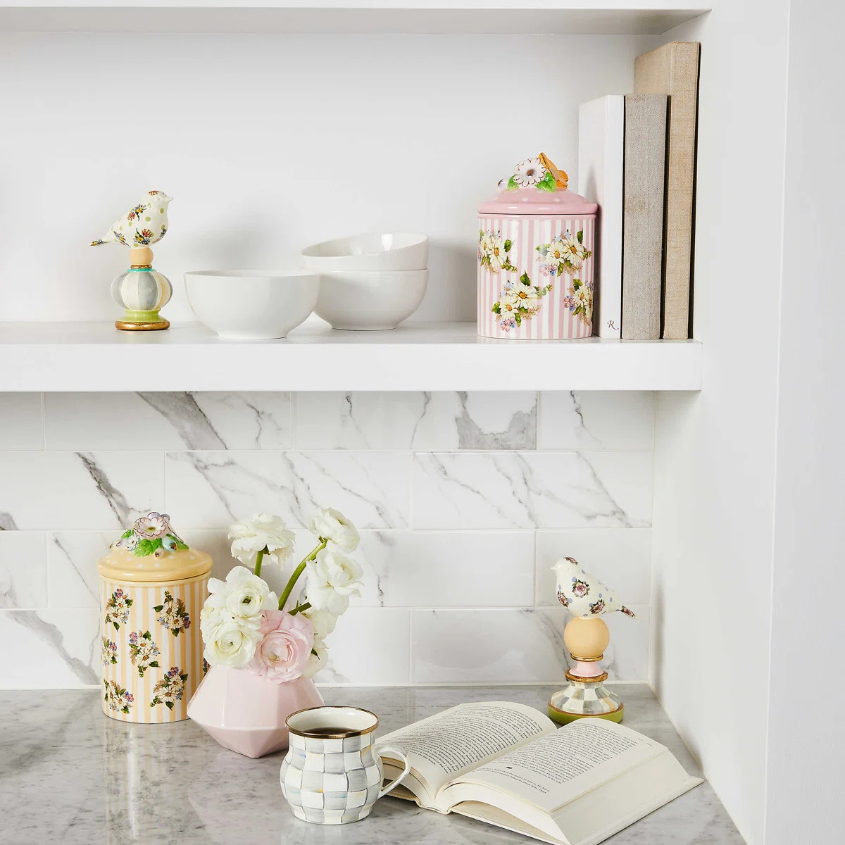 Wildflowers Bird Topiaries - Set of 2 Figurine | Wayfair North America