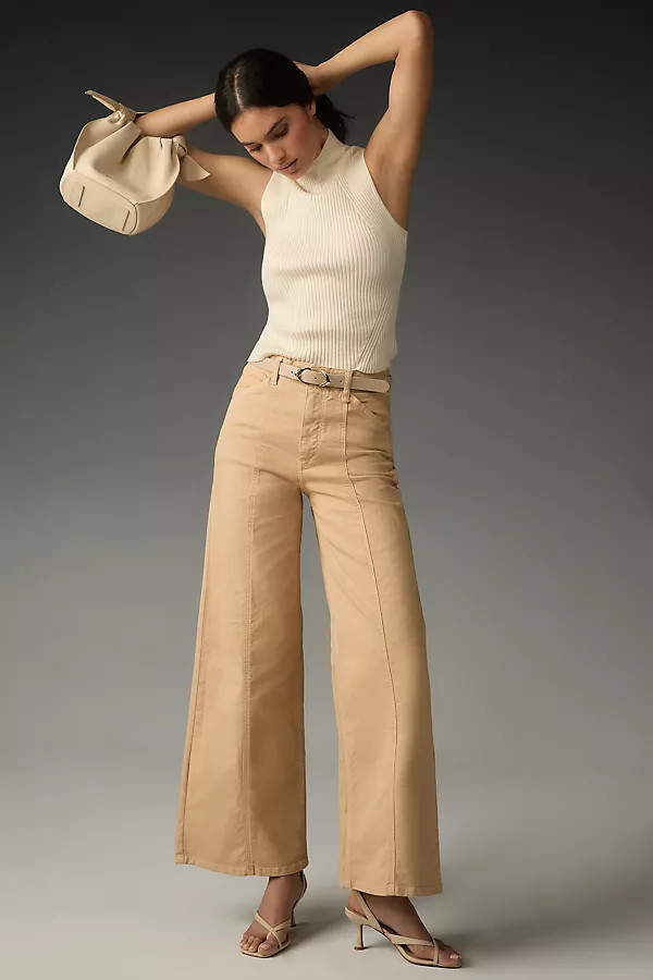 The Delaney Clean-Seamed High-Rise Wide-Leg Jeans by Maeve | Anthropologie (US)