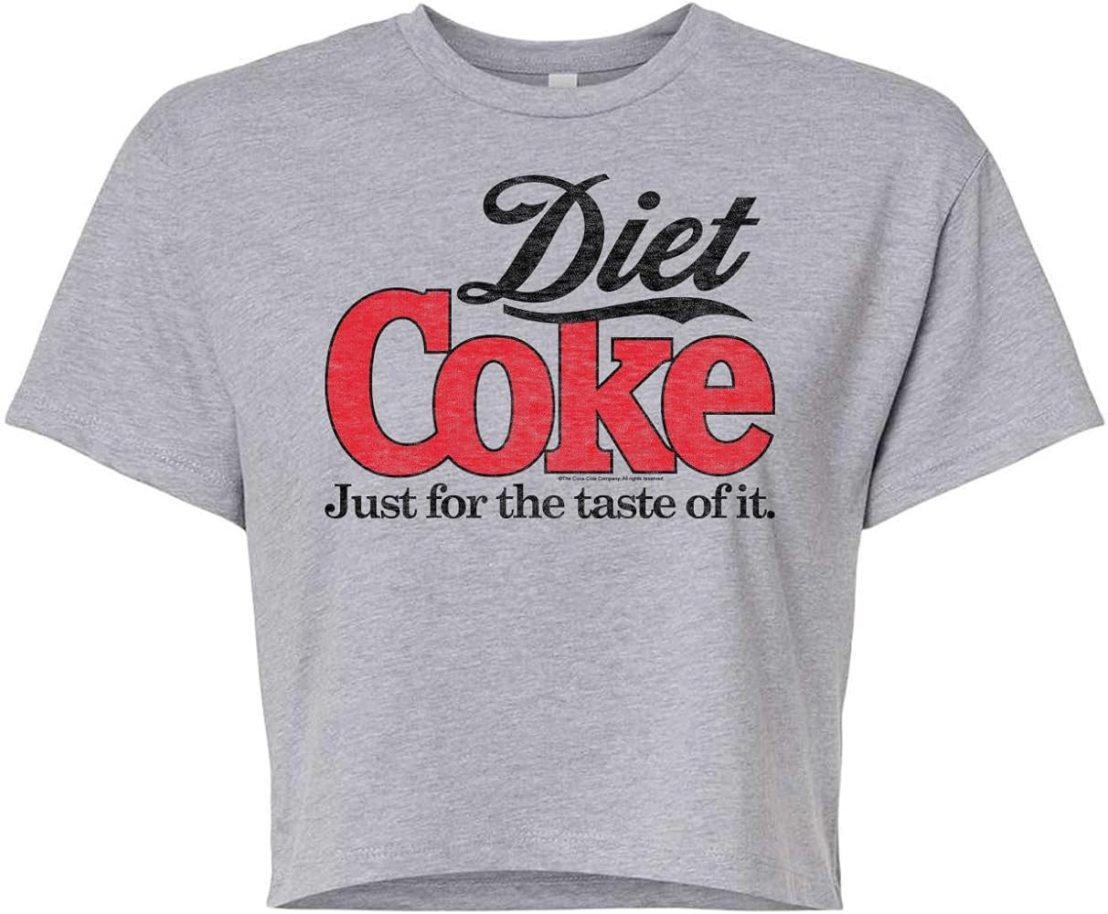 HYBRID APPAREL - Diet Coke - Retro Logo - Juniors Cropped Cotton Blend T-Shirt | Amazon (US)