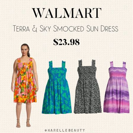 Walmart Terra & Sky Plus Size Smocked Sun Dress. 

#LTKSeasonal #LTKplussize #LTKfindsunder50