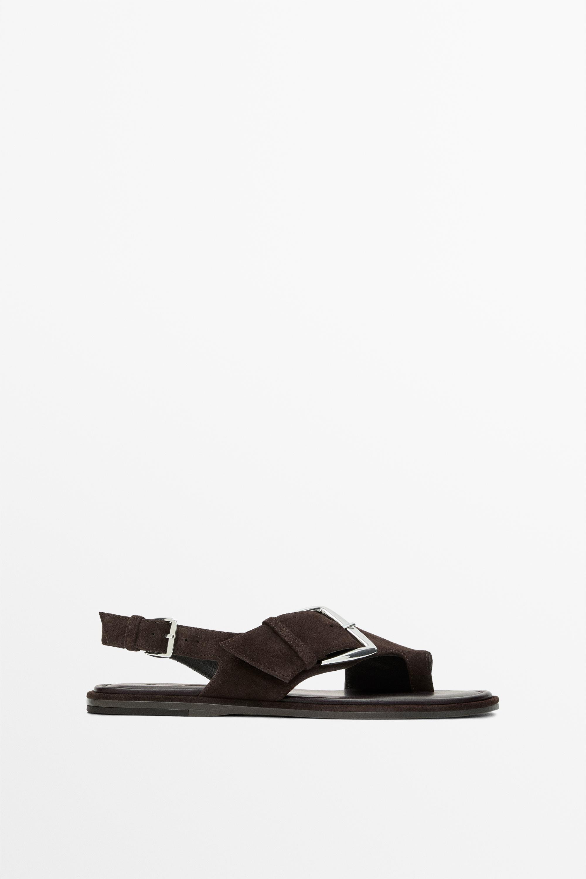 Sandale plate à boucle | Massimo Dutti FR