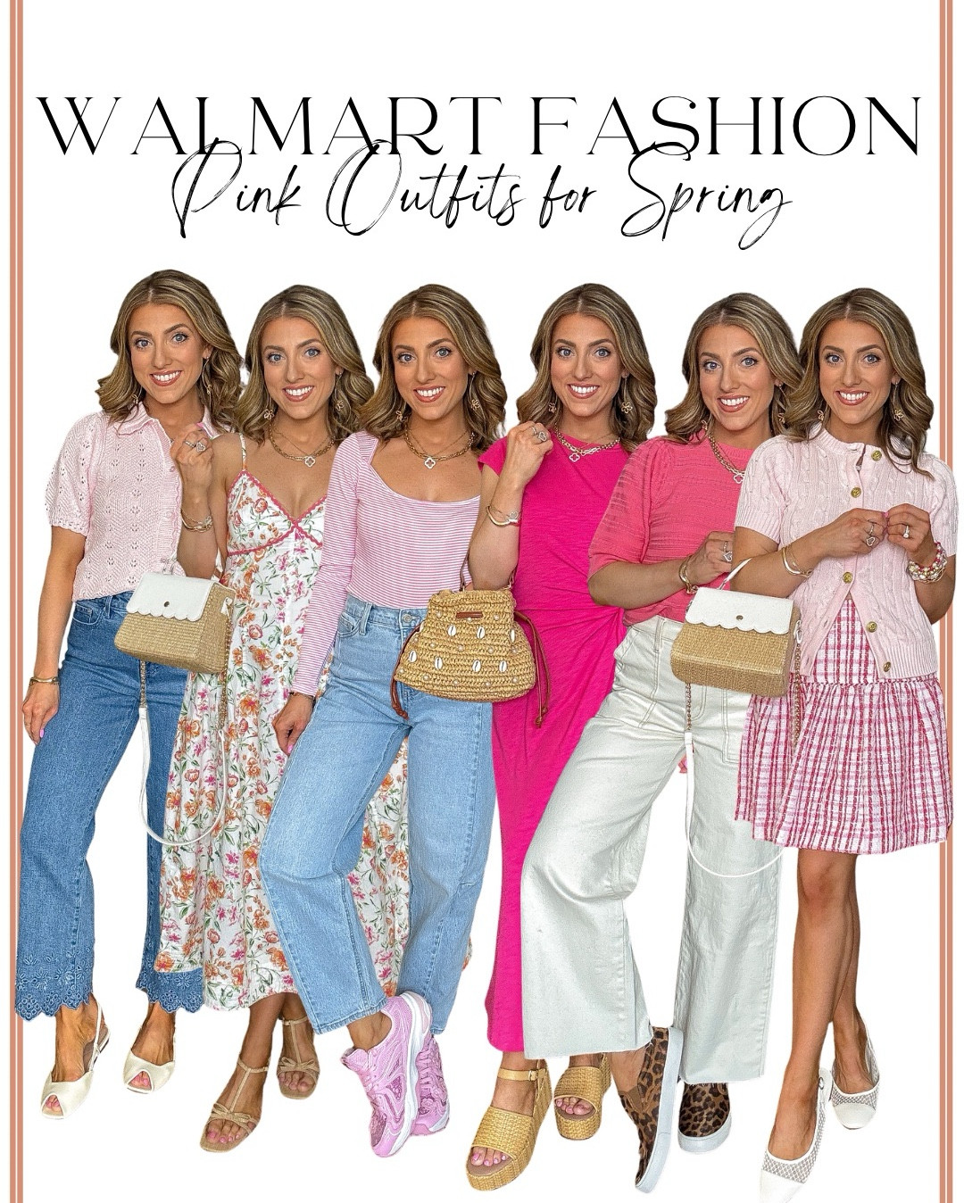 Walmart Fashion Pink Outfits for Spring 💕🌸

If you love all things pink for spring, this one is for you 💗 I rounded up the CUTEST new Walmart fashion arrivals and styled head-to-toe pink outfits that are perfect for now into warmer weather. From casual everyday looks to dressier spring outfits, these pieces are giving feminine, fun, and affordable in the best way.

Everything is from Walmart and so many of these pieces are under $40 🙌 The quality of these new spring arrivals is SO good — think soft knits, flattering fits, elastic waistbands, comfy denim, and easy layering pieces you can mix and match all season long.



If you’re building your spring wardrobe on a budget, these new Walmart fashion finds are such good staples. Which pink look is your favorite?! 💕

#WalmartFashion #WalmartStyle #SpringOutfits #PinkOutfit #PinkStyle #SpringFashion #AffordableFashion #WalmartFinds #WomensFashion #BudgetFriendlyStyle #HeadToToeWalmart #SpringWardrobe

#LTKgrwm #LTKmomlife #LTKPetite