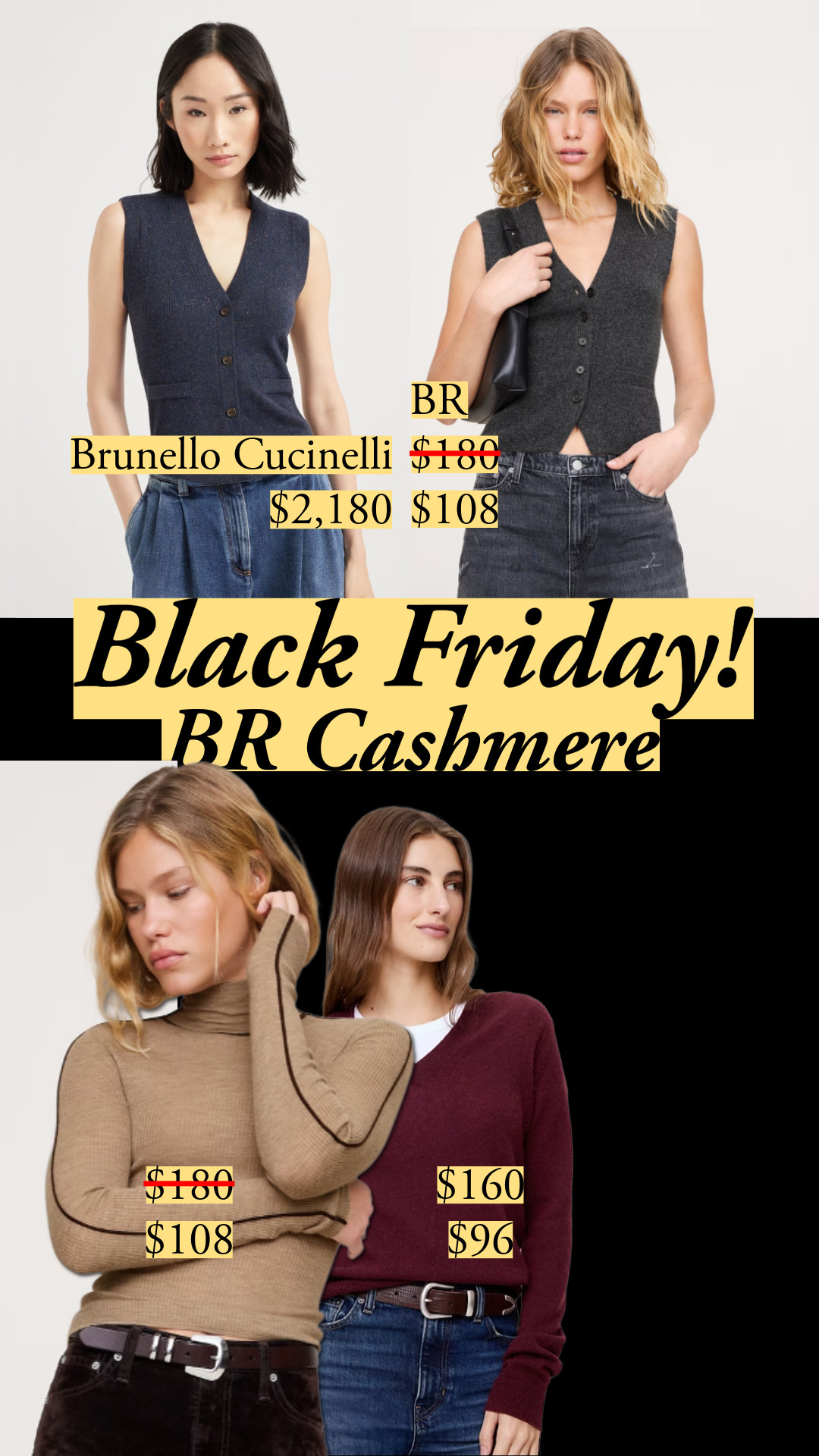 40% off Banana Republic INCLUDING CASHMERE through 11/29/25 🧶From my experience, the sweaters do not pill. My mom’s had their lightweight cashmere for years - no pilling. They’re true to size and so worth it! @bananarepublic | Black Friday | investment pieces under $200 | cashmere sweaters | cashmere hat | silk cashmere | wool cashmere | cashmere cardigan | cashmere turtleneck | modern classic style | quiet luxury | winter layering 

 #LTKSeasonal #LTKSaleAlert #LTKFindsUnder100