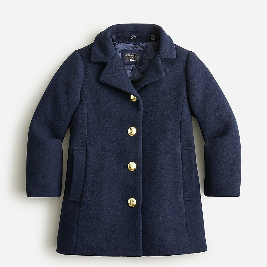 Girls' stadium-cloth topcoat | J. Crew US