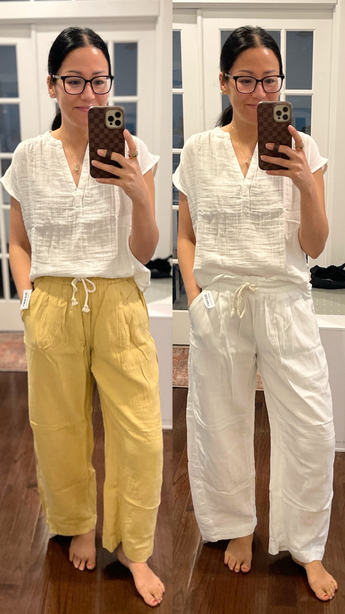 Wearing size XS tall in top and small regular in pants (XS would’ve also fit but I wanted more of a relaxed fit)
*white pants are sheer so beware- would work as a swim coverup*

#LTKOver40 #LTKSeasonal #LTKSpringSale