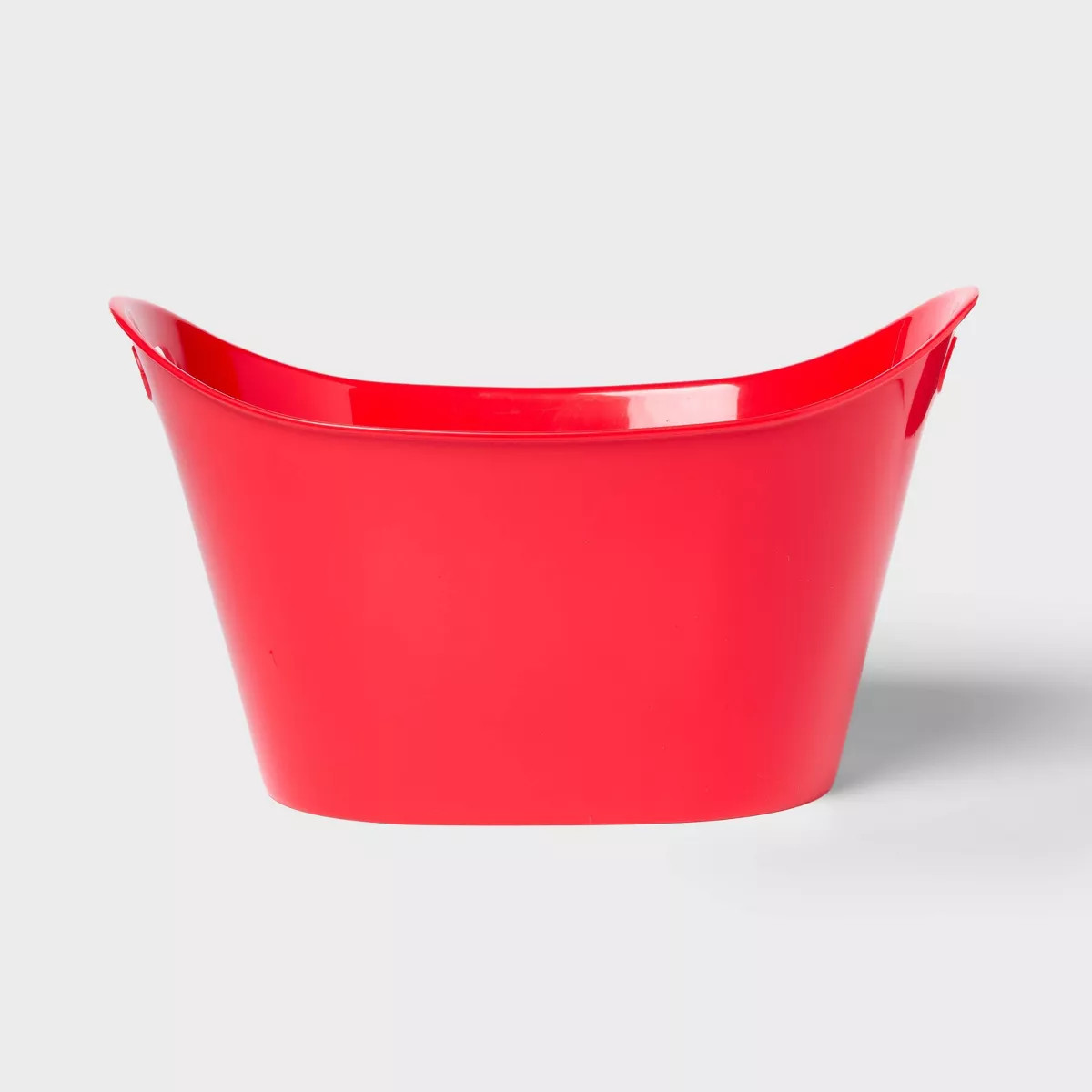 6.5"x11" Oval Polypropylene Decorative Snack Bucket Red - Sun Squad™ | Target