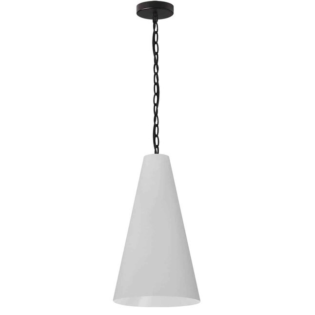 Dainolite Anaya White Transitional Cone Hanging Pendant Light | Lowe's