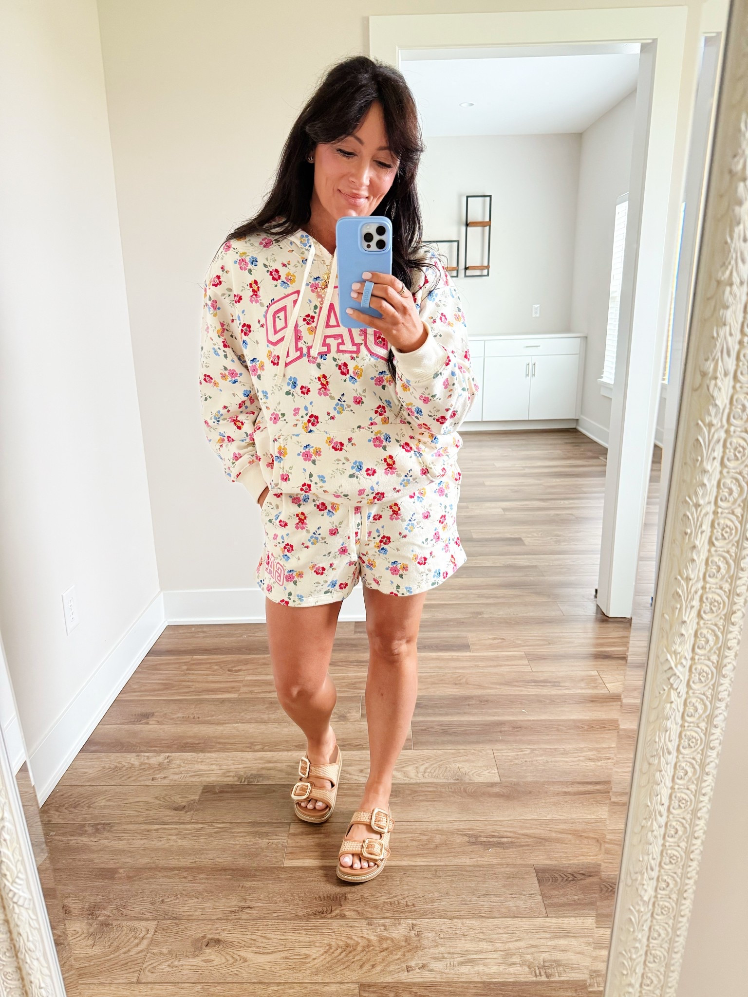 • large hoodie for an oversized fit 
• medium shorts 
• sandals true to size 

#LTKSeasonal #LTKFindsUnder50 #LTKSaleAlert