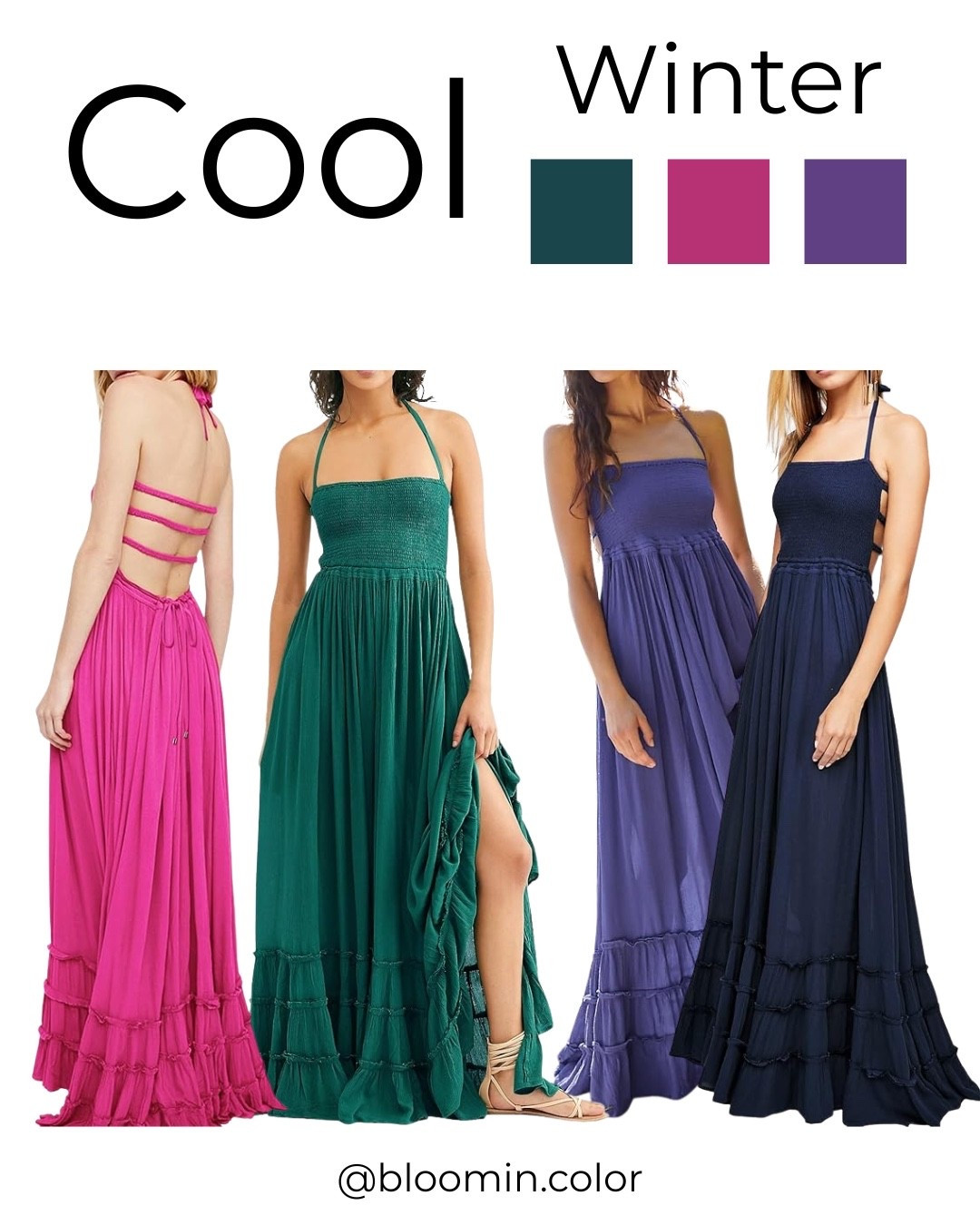 Amazon dress 
Perfect for date night , family pictures, beach vacations 

Cool Winter 
True Winter
Winter color palette 

Fits TTS!  I wore for my beach family pictures! 

#LTKFindsUnder50 #LTKSeasonal #LTKStyleTip