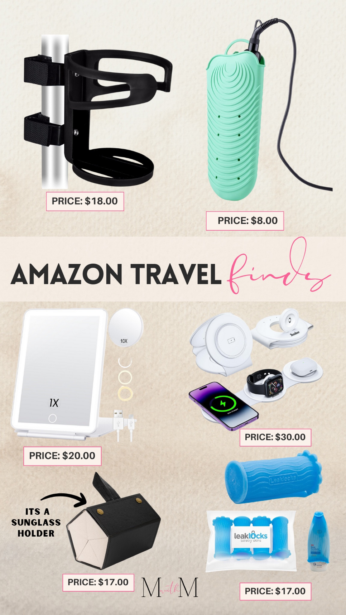 Amazon travel essentials alert! Check out these fantastic finds, including a sunglass holder with 2 copper buckle closures to keep everything secure when rolled up, and my favorite travel makeup mirror!
 🌍✈️

Work Essentials
Travel Essentials
Amazon
Valentines Gift
Valentine’s Day
Gifts for her

#LTKGiftGuide #LTKsalealert #LTKMostLoved