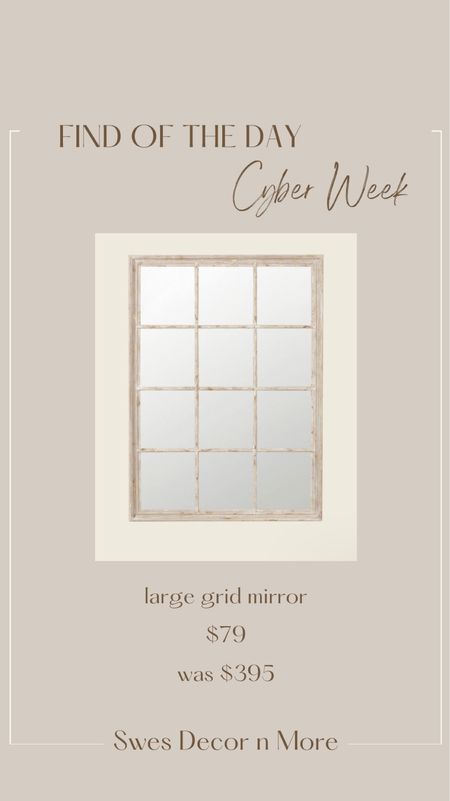 Find of the Day…

An extra large grid mirror at an amazing discount!



#LTKhome #LTKCyberweek #LTKunder100