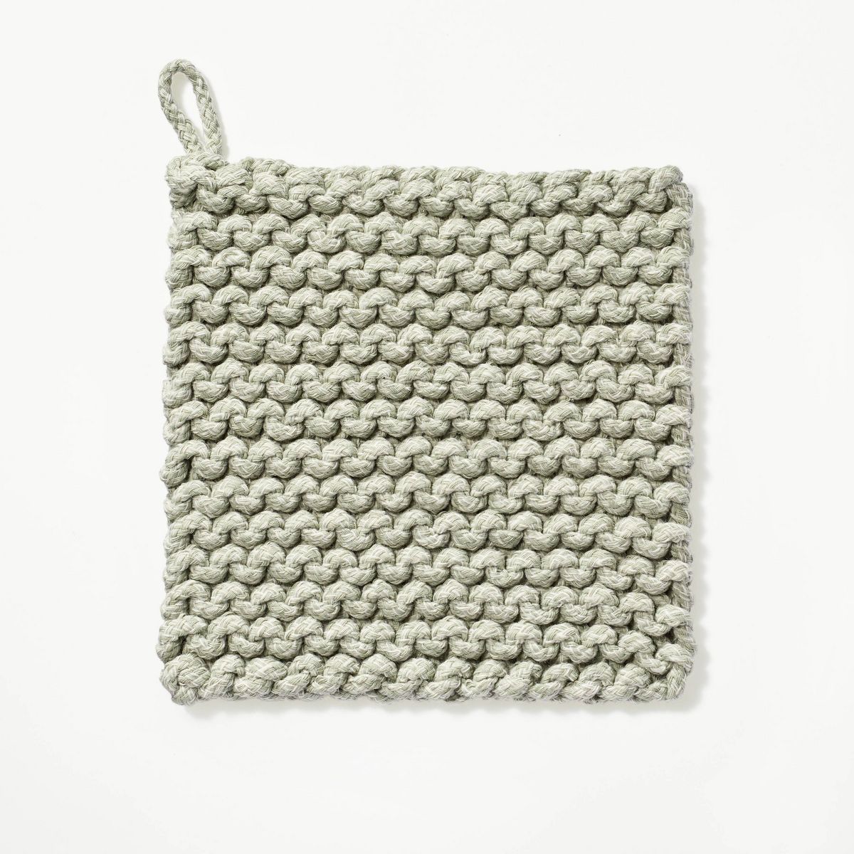 7" Rope Trivet Marled Sage Green - Figmint™ | Target