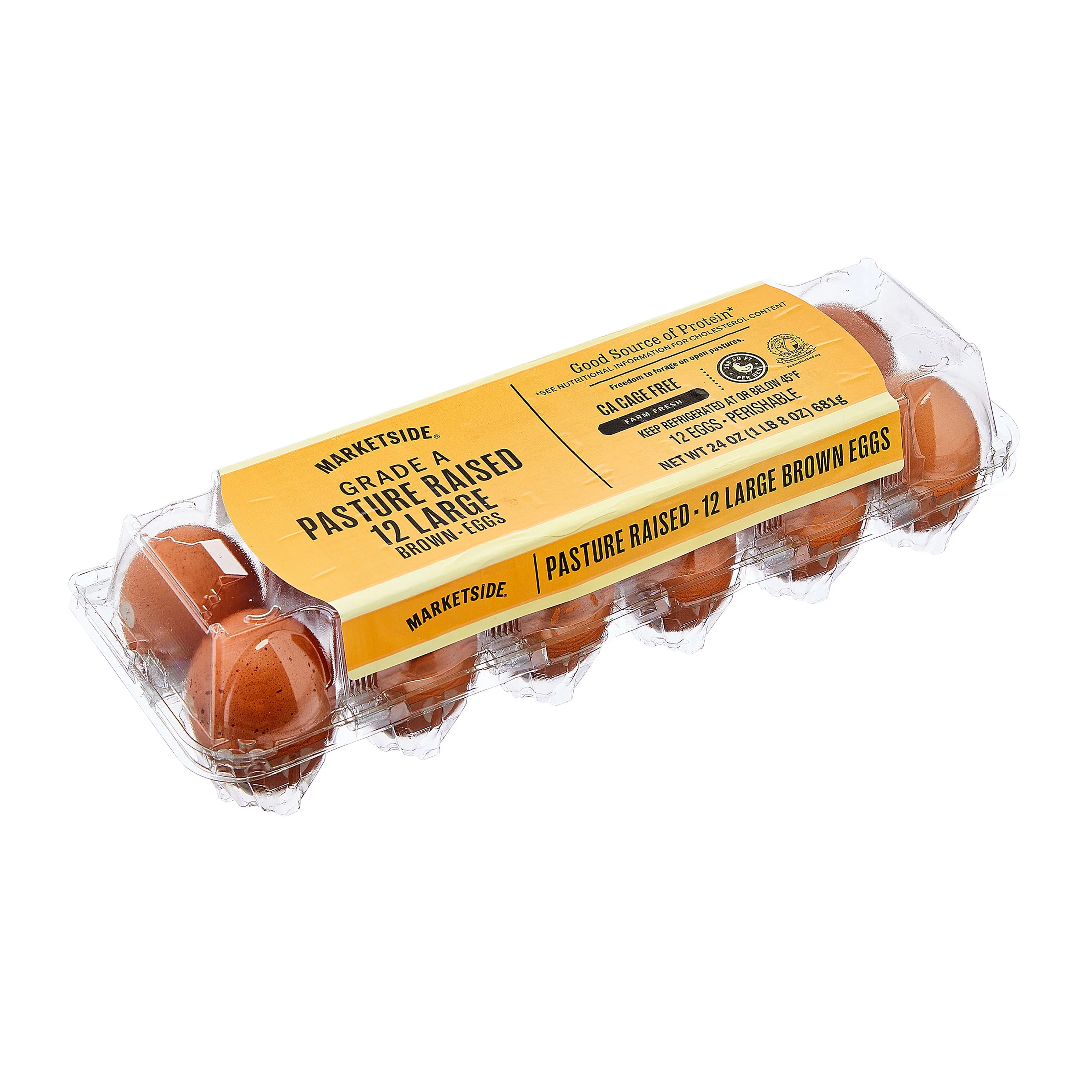 Marketside Grade A Large Pasture Raised Brown Eggs, 12 Count - Walmart.com | Walmart (US)