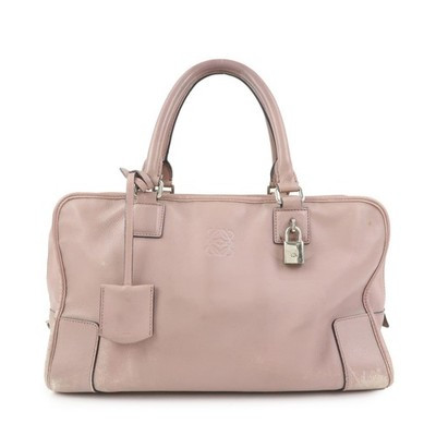 LOEWE Anagram Amazona 36 Leather Hand Bag Boston Bag Pink Authentic Used F/S | eBay US