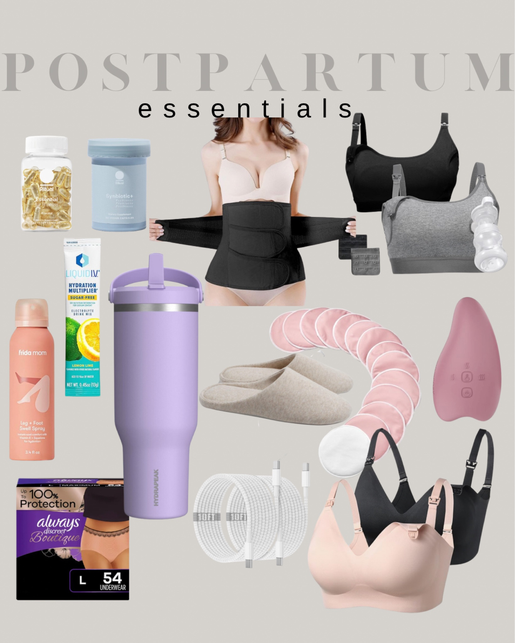 My postpartum essentials 

#LTKbump #LTKfindsunder100 #LTKbaby