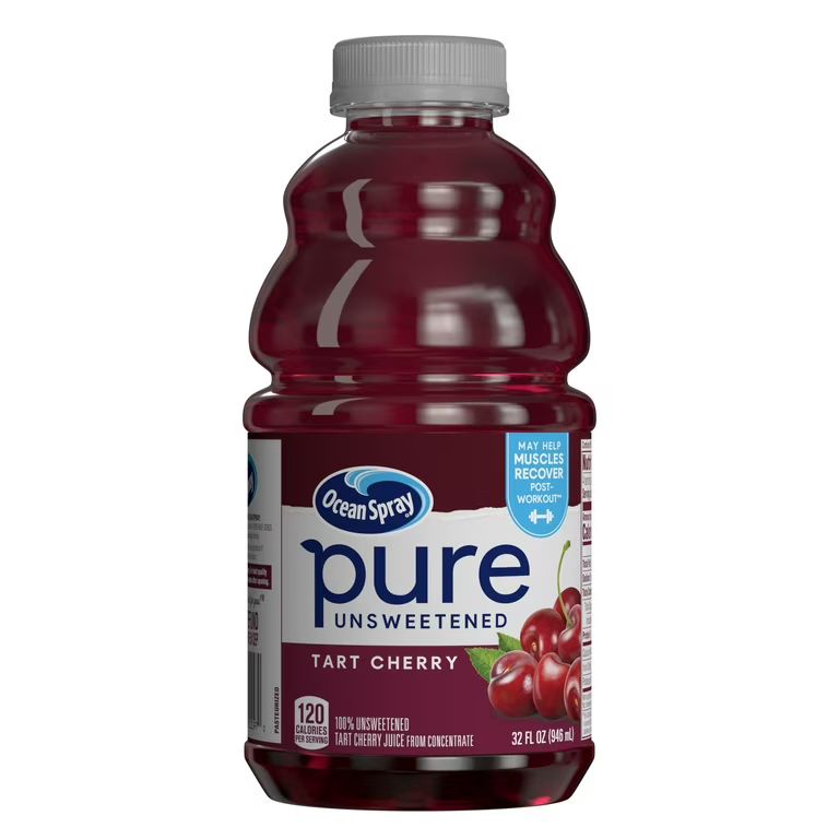 Ocean Spray® Pure Unsweetened Tart Cherry, 100% Tart Cherry Juice, 32 fl oz Bottle | Walmart (US)