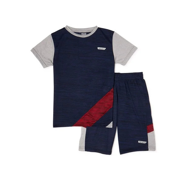Hind Boys Short Sleeve T-Shirt and Shorts 2-Piece Active Set, Sizes 4-7 | Walmart (US)