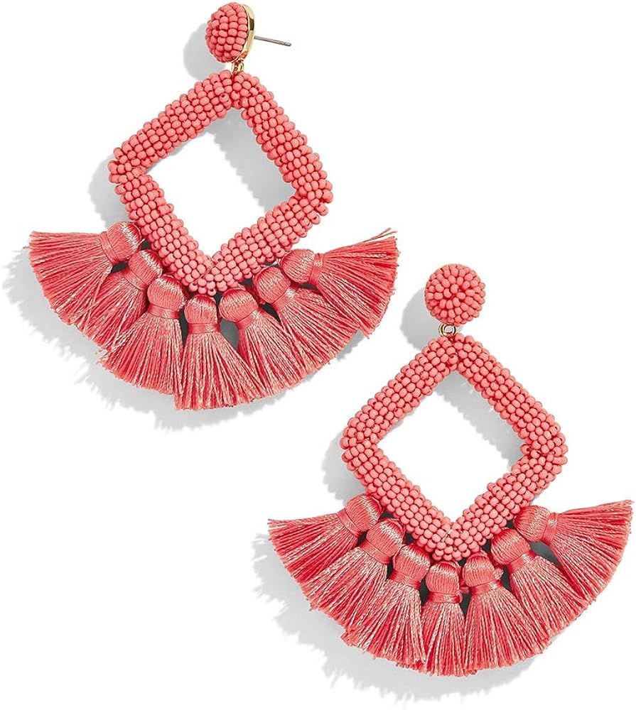 Beaded Tassel Earrings - Handmade Bohemian Beaded Earrings Stud Dangle Earrings for Women Trendy ... | Amazon (US)