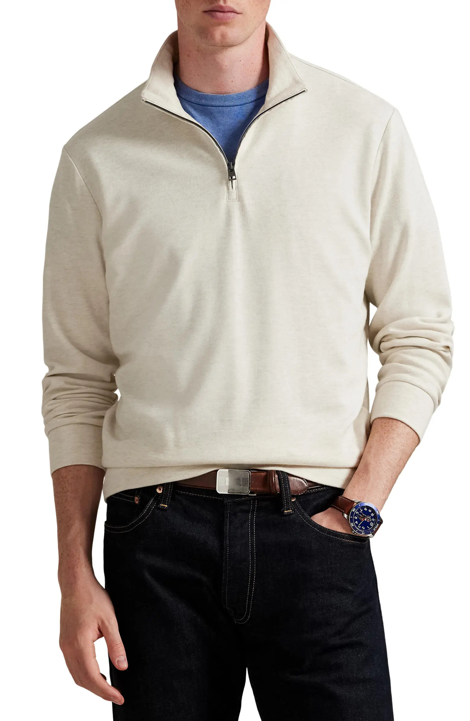 Textured Double Knit Quarter Zip Pullover | Nordstrom