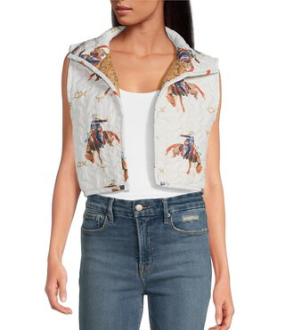 Cowgirl Western Quilted Cropped Vest | Dillard's