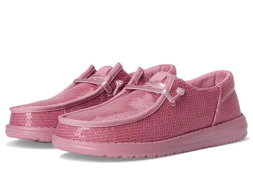Hey Dude Wendy Funk Mono Sequin Women's Shoes Foxglove Pink : 8 M, Synthetic | Zappos
