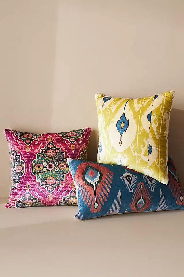 Vibrant Velvet Pillow | Anthropologie (US)