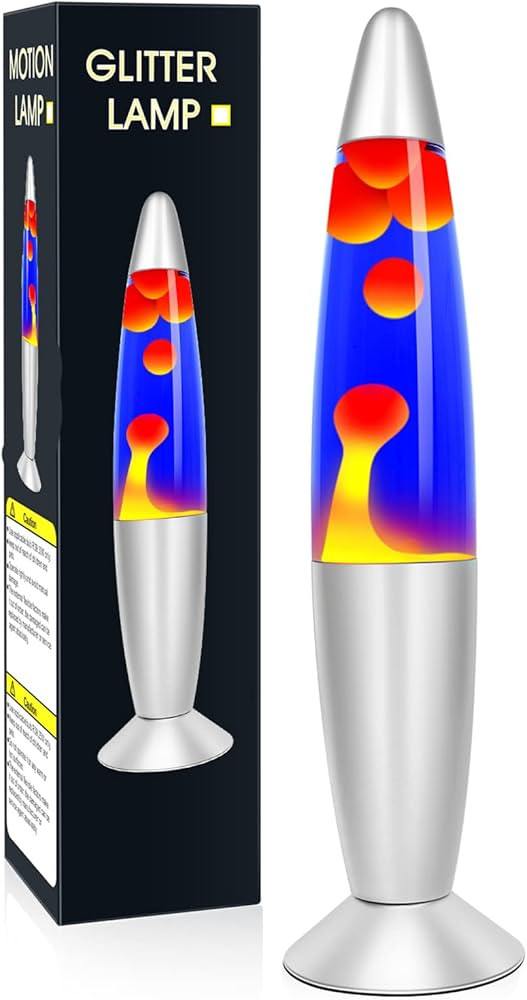 Lazzgan 13.8" Inch Motion Lamp, Relaxing Liquid Night Lights with Orange Wax in Purple Blue Liqui... | Amazon (US)