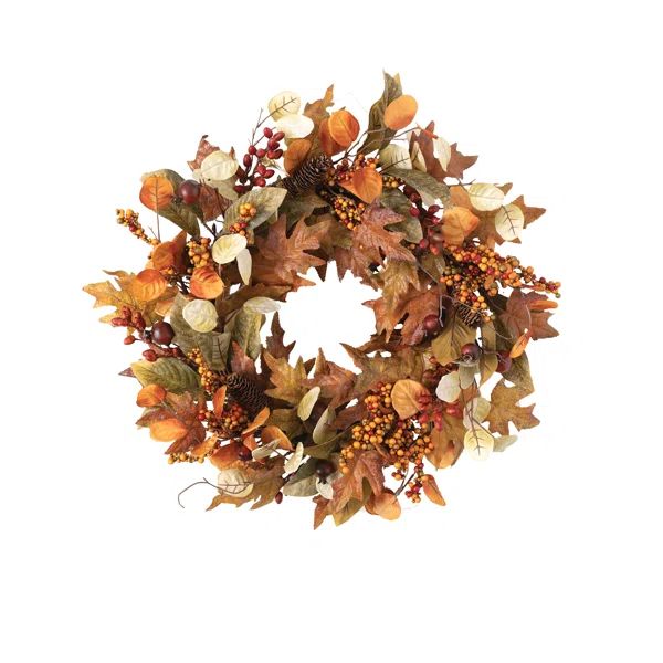 Faux Mixed Assortment Polyester 24'' Wreath | Wayfair North America