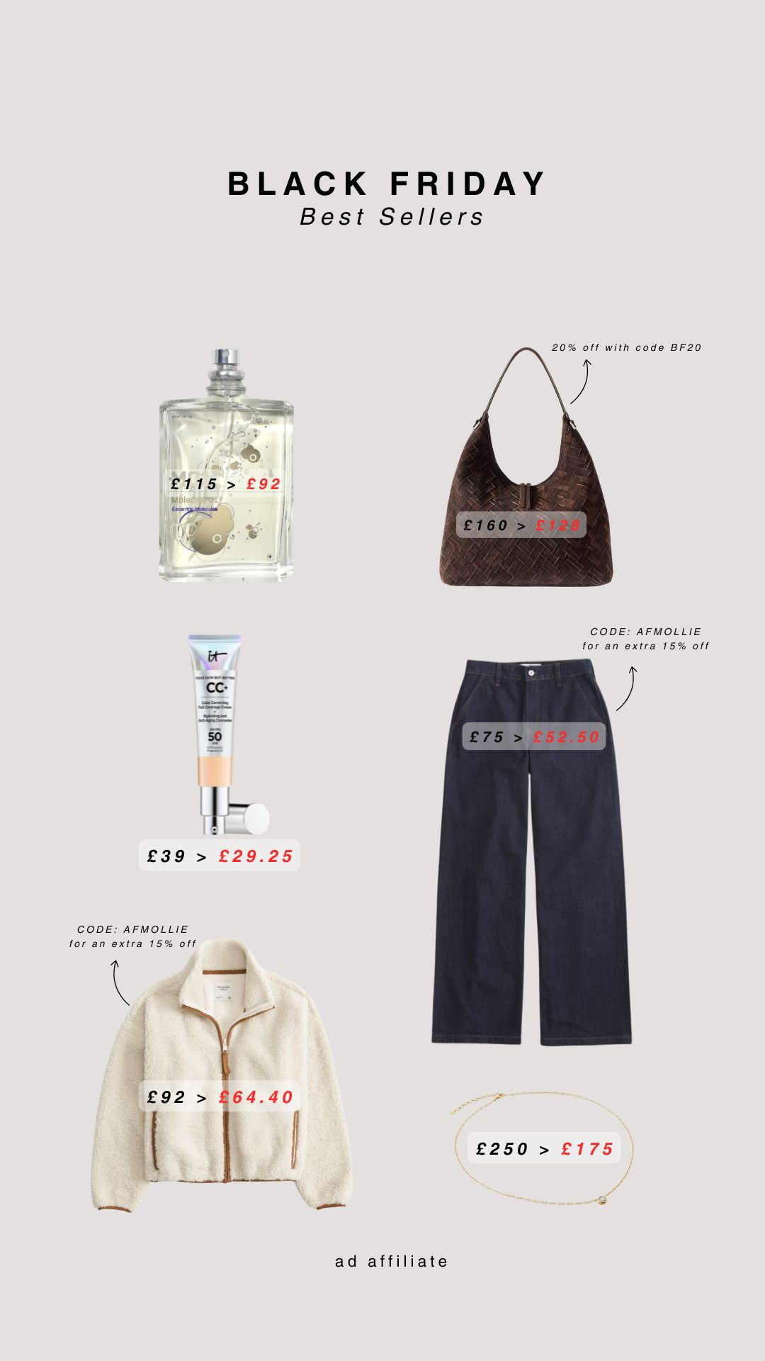 Black Friday Best Sellers 🖤 

Winter Fashion, Winter Style, Gifts for Her, Perfume, Abercrombie Jacket, Abercrombie Jeans, Mint Velvet Bag, Monica Vinader Necklace 
 

 #LTKCyberWeek #LTKuk #LTKgiftguide