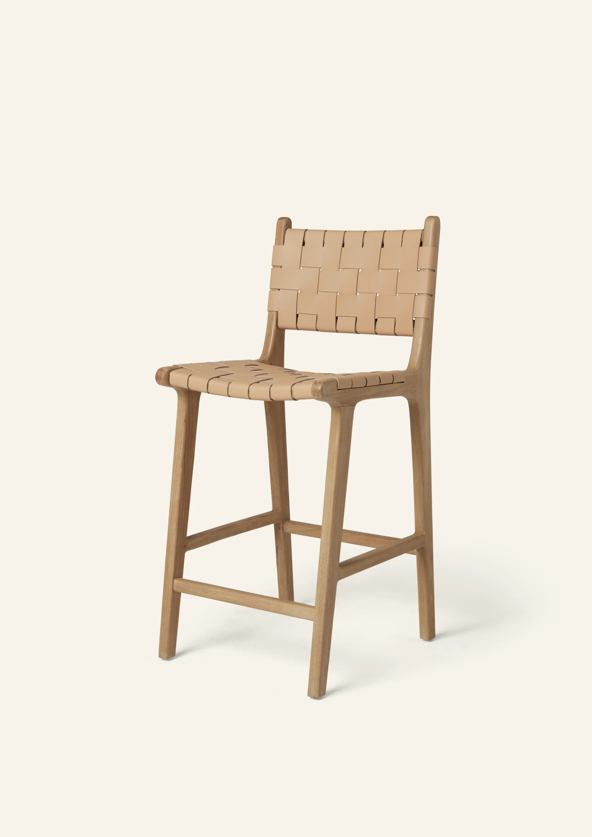 Bali Counter Stool in Natural Leather | Häti Home
