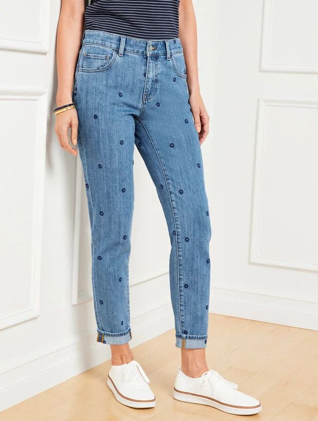 Rolling Ditsy Everyday Relaxed Jeans - Napa Wash | Talbots