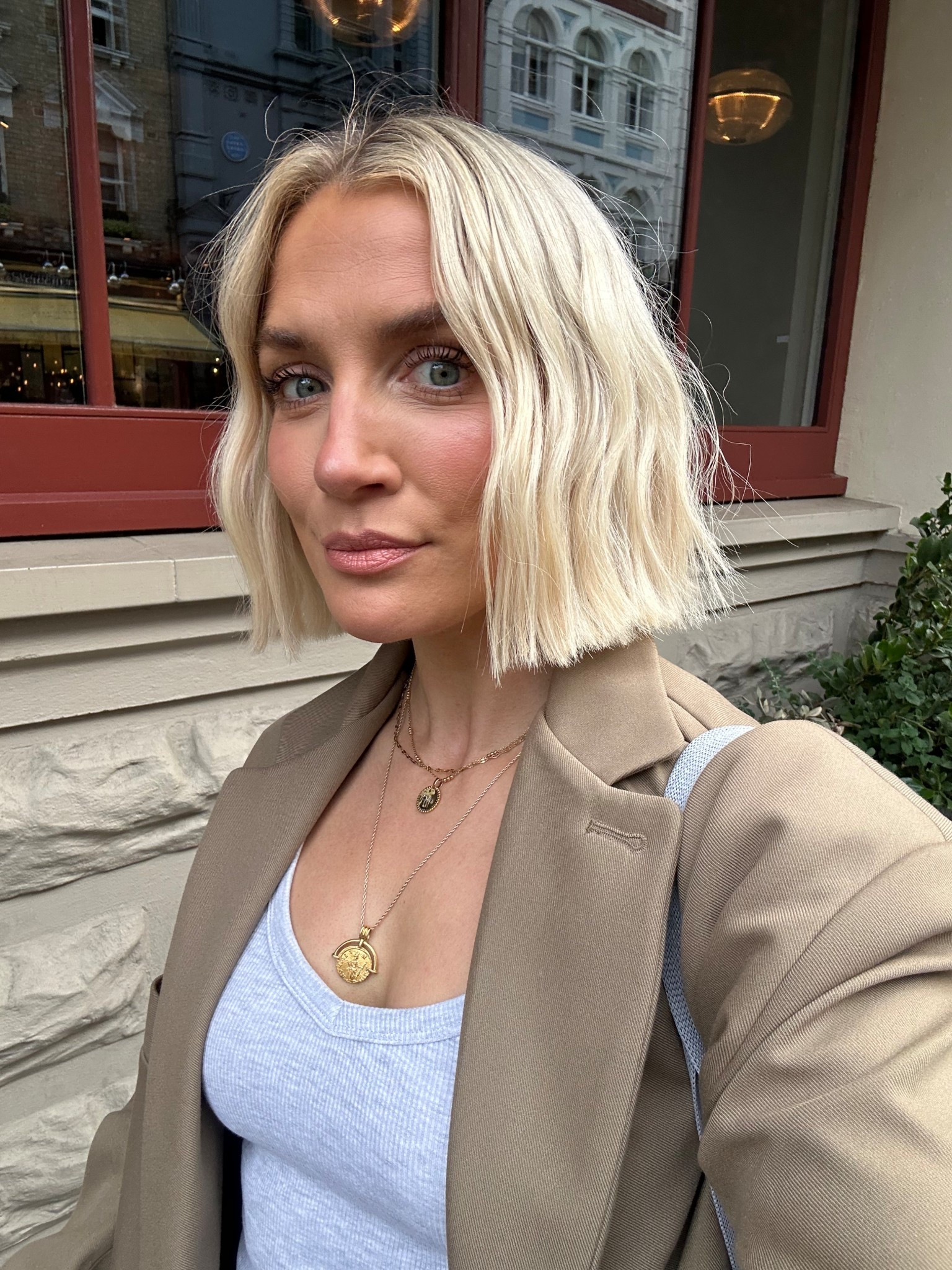 Grey vest top 
Good basic 
Gold chain necklace
Missoma coin necklace 

#LTKuk #LTKspring #LTKstyletip