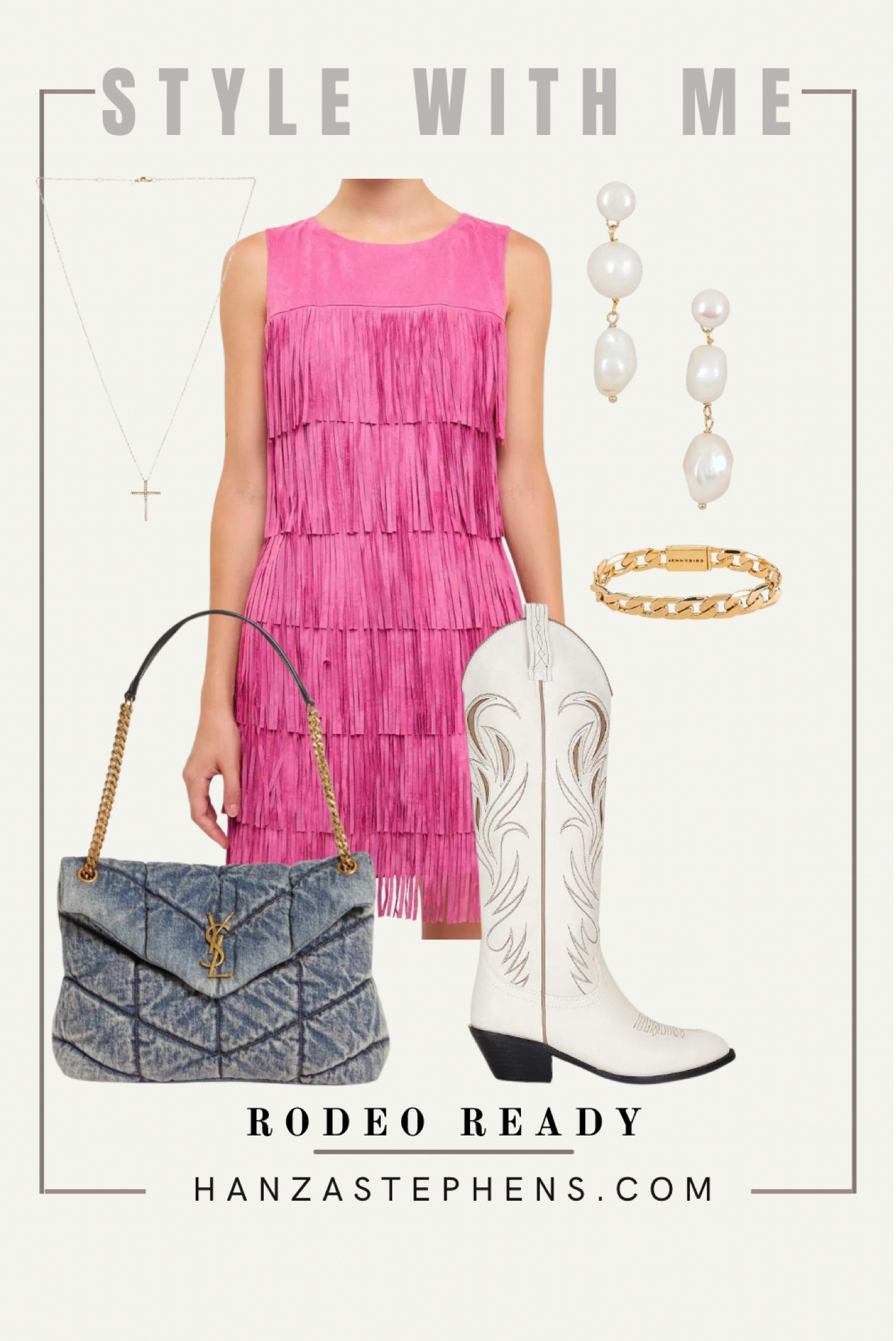 Pink fringe mini dress styled with a denim bag for the rodeo 

Rodeo season outfit inspo 
What to wear to the rodeo 2023 
Leather dress for the rodeo 
Rodeo outfit ideas 
How to style a dress for the rodeo 
What to wear to the Texas rodeo 
Texas rodeo outfit 
Fort Worth rodeo outfit ideas 
Houston rodeo outfit inspo 
What to wear to the Houston rodeo 

#LTKFind #LTKstyletip #LTKSeasonal