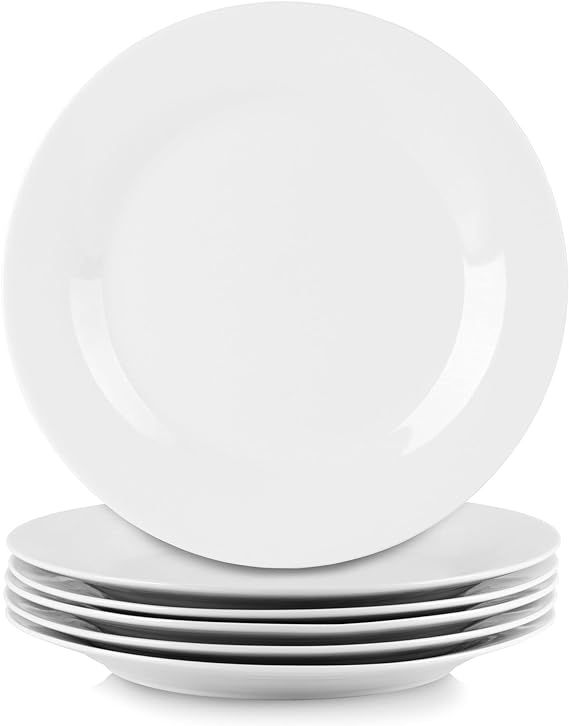10 Strawberry Street Simply White 10.5" Round Dinner Plate, Set of 6 | Amazon (US)