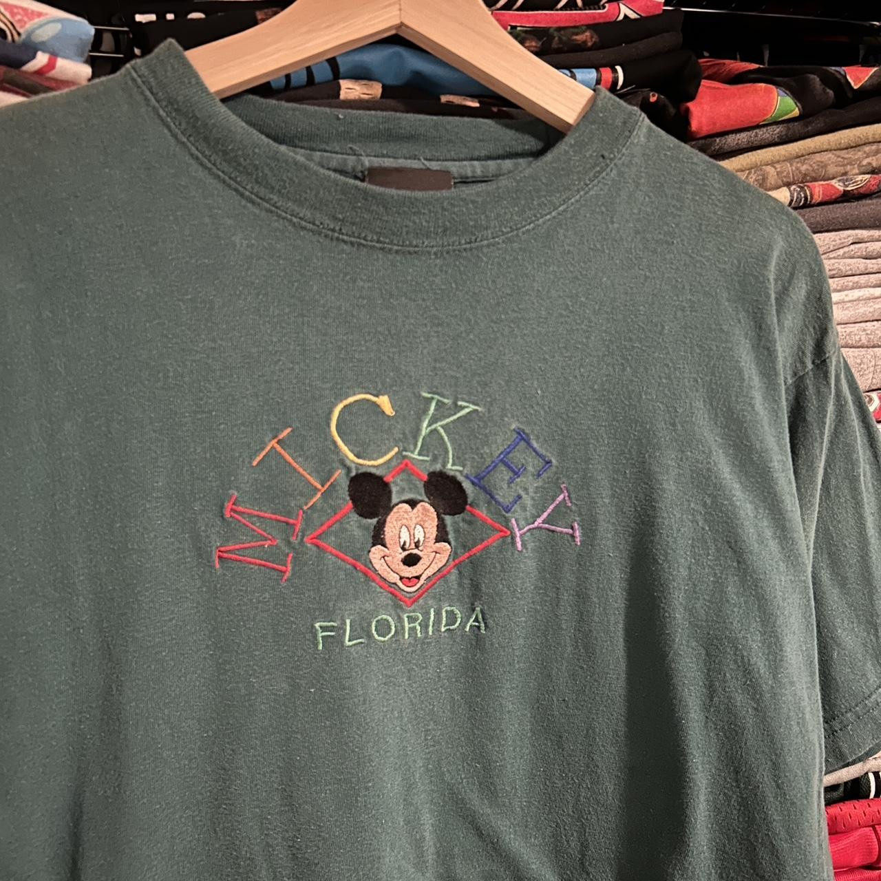 Green Mickey Mouse Florida vintage t-shirt. Great... | Depop | Depop Ltd AU