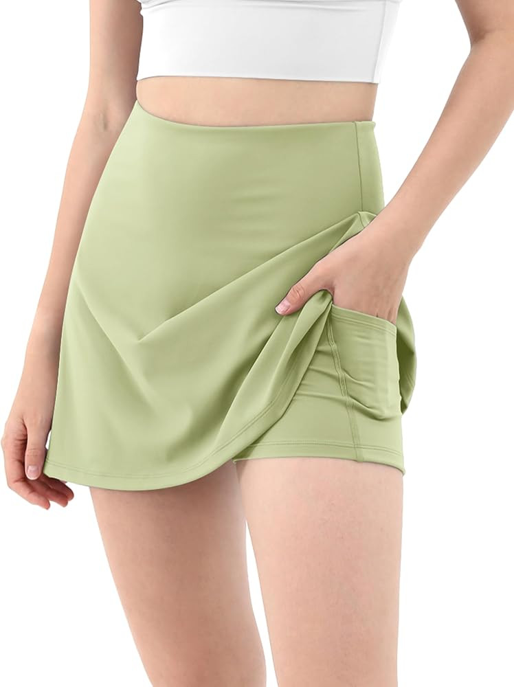 ODODOS Women's Athletic Tennis Skorts with Pockets Built-in Shorts Golf Active Skirts for Sports ... | Amazon (US)
