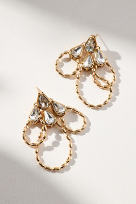 Crystal Scallop Drop Earrings | Anthropologie (US)