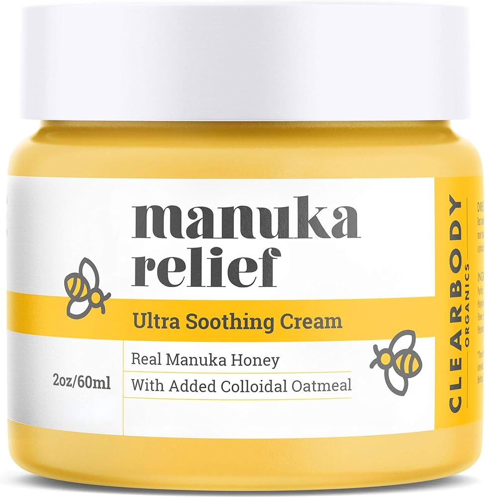 Clearbody Manuka Honey Eczema Cream – Organic Eczema Honey & Collodial Oatmeal Moisturizer for ... | Amazon (US)
