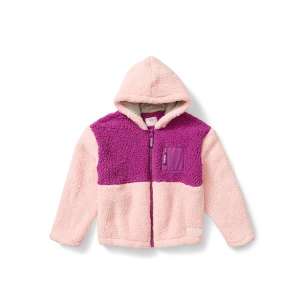 Justice Girls Full Zip Sherpa Jacket, Sizes 5-18 - Walmart.com | Walmart (US)