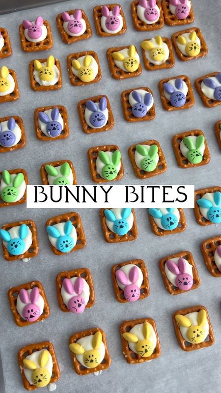 Bunny bites!! 🐰These are fun and easy enough for kids to help!
Ingredients:
Wax Paper 
Pretzels 
White chocolate melts 
M&Ms 
Food marker (optional) 
Hop to it:
Line a baking sheet with wax paper and preheat your oven to 200 degrees.
Place pretzels on baking sheet and top with white chocolate melts. 
Cut half your m&ms in half to make ears.
Draw faces on the other half (optional). 
Place pretzels in the oven for 4-5 minutes. 
Take out and immediately place m&ms in the shape of a bunny before chocolate cools. 
Let cool and enjoy!
.


#LTKSeasonal #LTKfamily #LTKparties