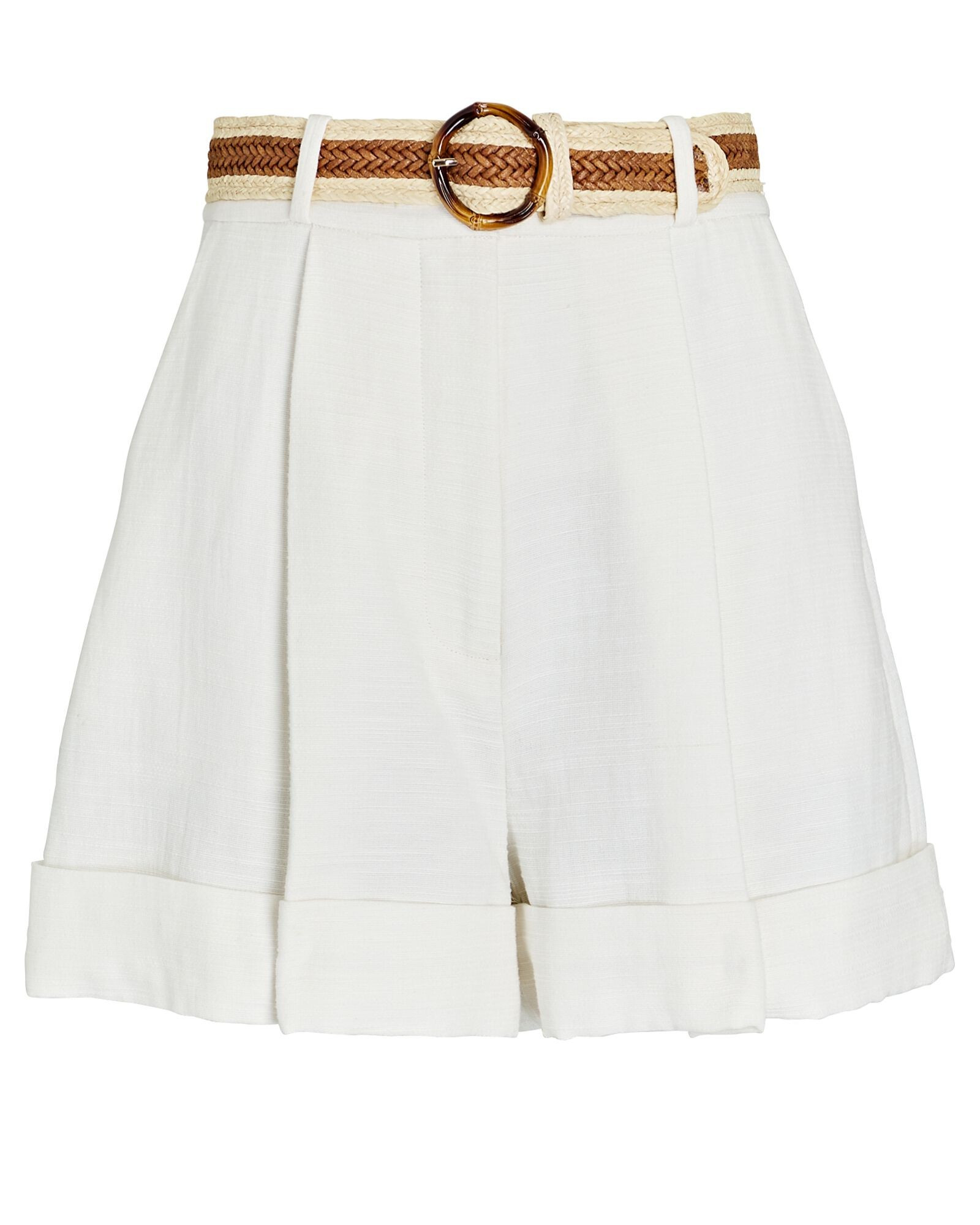 Andie Belted Linen Shorts | INTERMIX