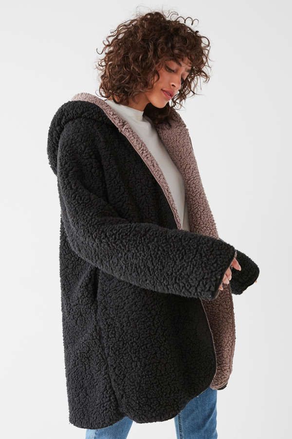 Silence + Noise Magnolia Cozy Reversible Coat | Urban Outfitters US