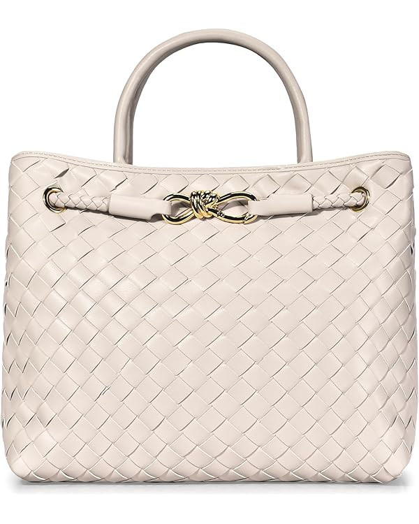 Woven Bag for Women, Small Tote Bag Hobo Bag Crossbody Bags PU Leather Handmade Woven Purses Gift... | Amazon (US)