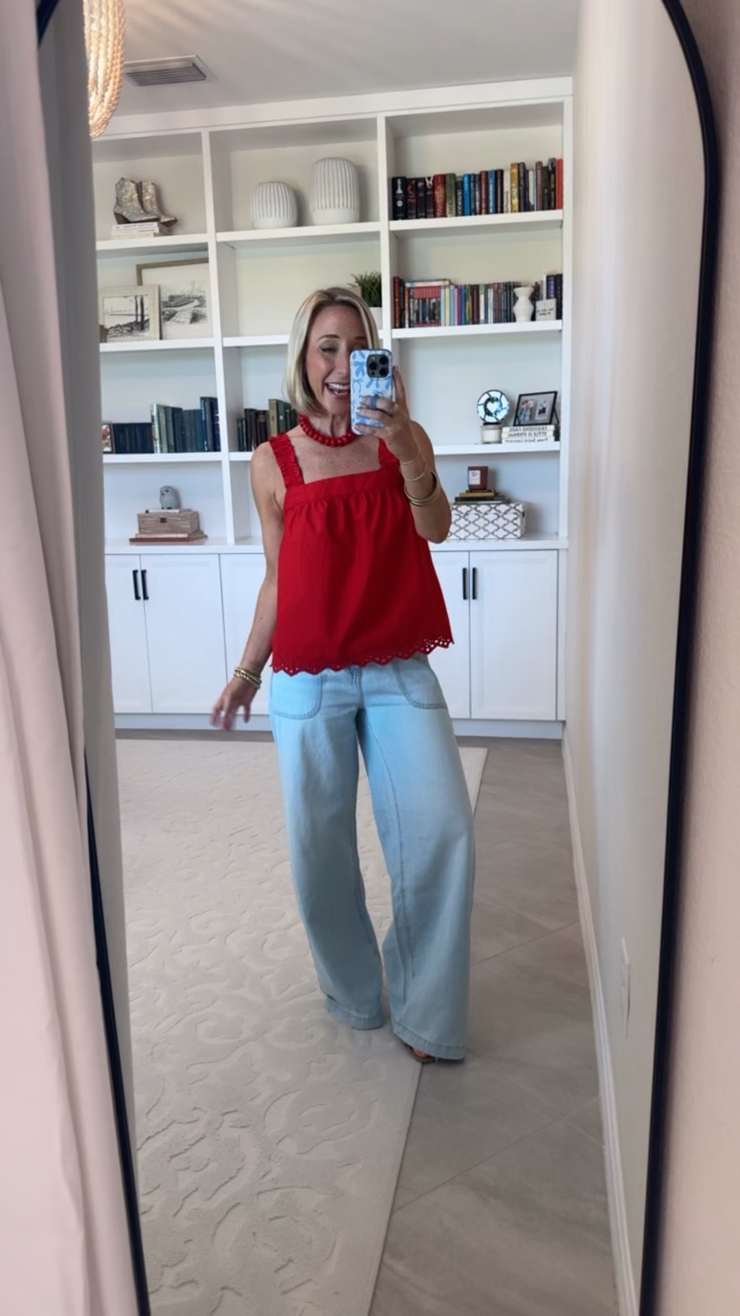 Walmart - new denim and tops (all under $27). High Rise Draped Utility Jeans - size XS. $24.98. 30" Inseam. Eyelet Trim Cotton Tank Top - size XS. $14.98. 4 colors.

#LTKOver40 #LTKSeasonal