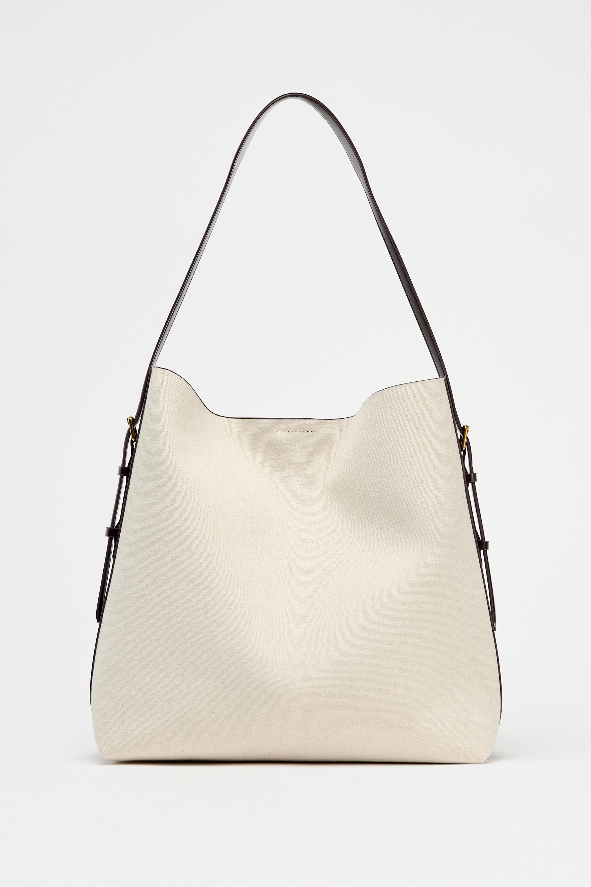 MAXI CANVAS BUCKET BAG | Zara UK