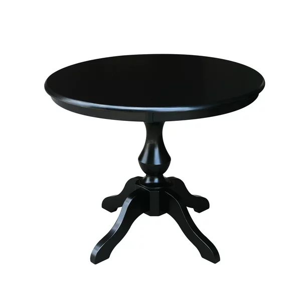 36" Round Pedestal Dining Table - Black - Walmart.com | Walmart (US)