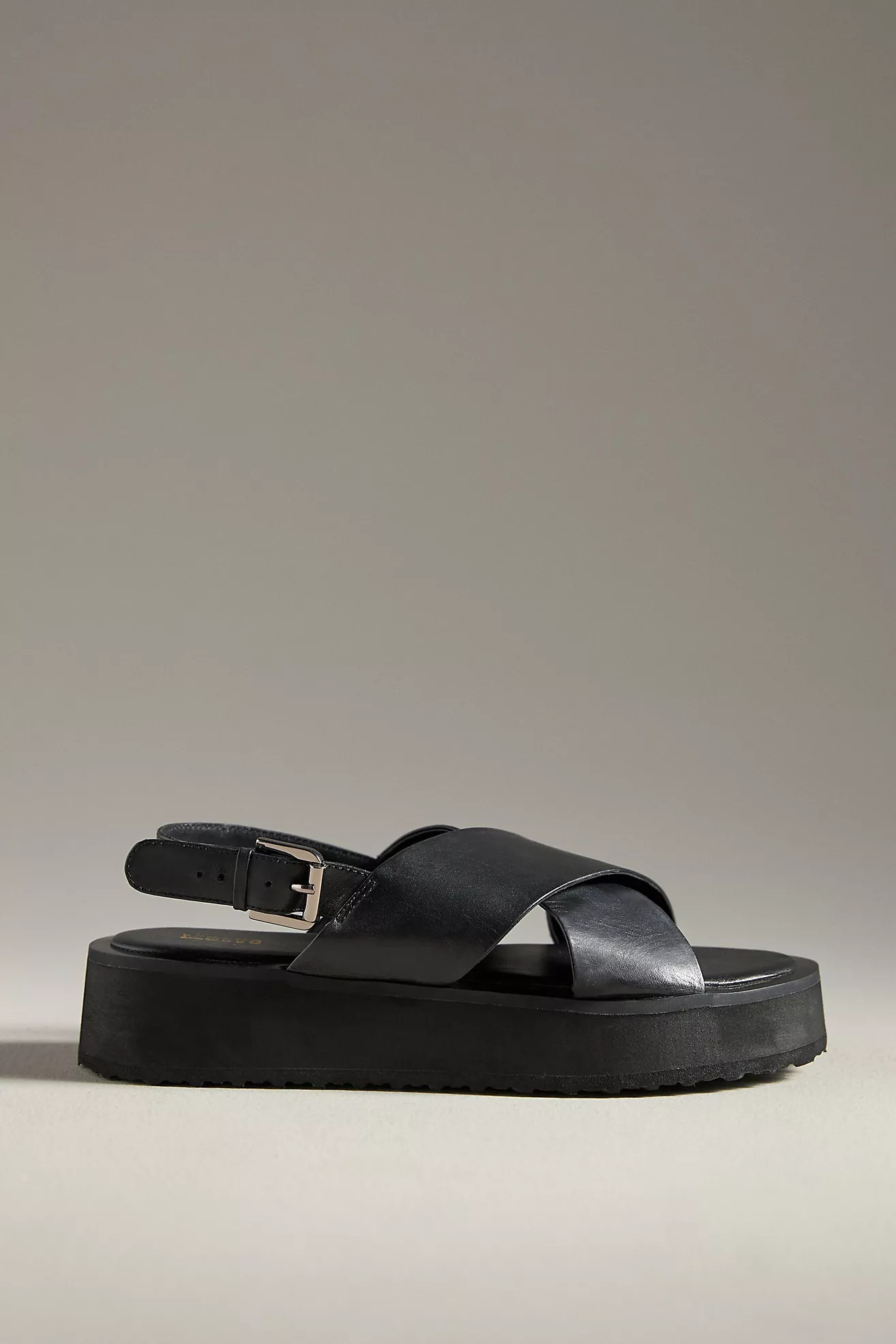 Maeve Cross-Strap Platform Sandals | Anthropologie (US)